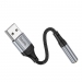 Аудиосоединитель/переходник Hoco LS36 (USB - 3,5мм) черный#2010882
