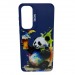 Чехол Samsung A55 5G (2024) Креатив Панда Синий#2021115