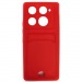 Чехол силиконовый Infinix Note 40 Pro матовый цветной с визитницей красный#2031192