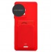 Чехол силиконовый Samsung S24 Ultra матовый цветной с визитницей красный#2018451