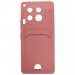 Чехол силиконовый Tecno Camon 30 матовый цветной с визитницей розовый#2130993