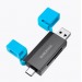 Карт-ридер BOROFONE DH9 2в1 USB/Type C (черный)#2023154