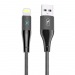 Кабель USB - Apple lightning SKYDOLPHIN S49L (текстиль) (повр. уп.) 100см 3A  (black) (234871)#2030867