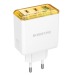 Адаптер Сетевой Borofone BAS34A Treasure 2Type-C/USB 65W (white)#2028888