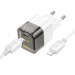 Адаптер Сетевой Hoco C125A Transparent PD Type-C 3A/20W + кабель Type-C-Apple Lightning (black/white)#2029032