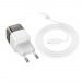 Адаптер Сетевой Hoco C125A Transparent PD Type-C 3A/20W + кабель Type-C-Apple Lightning (black/white)#2029033