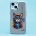 Чехол-накладка - PC092 для "Apple iPhone 13/iPhone 14" (кот) (transparent) (233260)#2035824