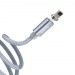 Кабель USB - Apple lightning Hoco U40A магнитный (повр. уп.) 100см 2A  (metal grey) (229845)#2032642