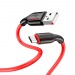 Кабель USB - micro USB Borofone BX63 (повр. уп) 100см 2,4A  (black/red) (230745)#2032750