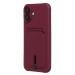 Чехол-накладка - SC304 c картхолдером для "Apple iPhone 16 Plus" (bordo) (234454)#2140002