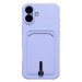 Чехол-накладка - SC304 c картхолдером для "Apple iPhone 16 Plus" (light violet) (234446)#2039740