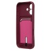 Чехол-накладка - SC304 c картхолдером для "Apple iPhone 16" (bordo) (234453)#2140039