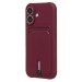 Чехол-накладка - SC304 c картхолдером для "Apple iPhone 16" (bordo) (234453)#2140040