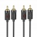 Шнур 2RCA - 2RCA HOCO UPA29 1,5м черный#2040008
