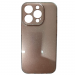 Чехол силиконовый iPhone 15 Pro блестки с защитой камеры шоколадный#2130889