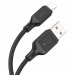 USB кабель шт.USB (A) - шт.Lightning 1,0м, 2,4А силиконовый, чёрный X90 "Hoco"#2040671