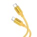 Кабель Type-C - Type-C Borofone BX108 PD 60W 100см 3A  (gold) (234666)#2048281