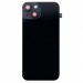Задняя крышка для iPhone 14 (A2883) в сборе со стеклом камеры Черный (стекло, монолит, MagSafe с оригинальным шлейфом, логотип) - Премиум#2137434