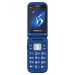 Мобильный телефон Maxvi E5 up Blue раскладушка (2,8"/0,3МП/1500mAh)#2049053