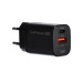 Адаптер постоянного тока 220В с выходом 1гн.QC3.0 + гн.Type-C PD 35Вт, GAN, чёрный GPQC09 "GoPower"#2050743