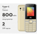 Мобильный телефон BQ 1868 Art+ золотой (1,77"/0,08МП/800mAh)#2050596