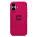 Чехол-накладка Silicone Case SafeMag с анимацией для "Apple iPhone 16" (diffese moon red(235628)#2052738