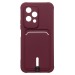 Чехол-накладка - SC304 с картхолдером для "Honor 200 lite" (bordo) (232711)#2061845