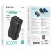 Портативный аккумулятор 30000mAh 2гн.QC3.0 22,5W + 1гн. PD20W BJ56B  BoroFone, чёрный#2058306