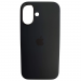 Чехол силиконовый Silicone Case MagSafe ORG iPhone 16 черный#2058620