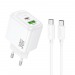 СЗУ с выходом USB Hoco CS55A (PD30W/QC/1USB C/1USB/кабель Type-C - Type-C) белое#2058787