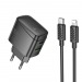 СЗУ с выходом USB Hoco CS61A (PD30W/QC/1USB C/1USB/кабель Type-C - Lightning) черное#2058793