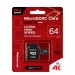 Карта флэш-памяти MicroSD 64 Гб Qumo Class 10 UHS-I U3 adp (QM64GMICSDXC10U3BL) (238707)#2062725