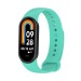 Ремешок - WB13 силикон на кнопке Xiaomi Mi Band 8 (dark green) (236228)#2065980