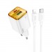 Адаптер Сетевой с кабелем Hoco N52 USB/Type-C 3A/20W (Lightning/Type-C) (white) (236358)#2063399