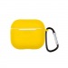 Чехол для наушников AirPods 4 Silicone Case с карабином желтый#2065336