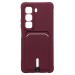 Чехол-накладка - SC304 с картхолдером для "Infinix Hot 50 4G" (bordo) (237575)#2067426