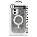 Чехол-накладка - SM029 POSH SHINE SafeMag для "Apple iPhone 16" россыпь кристаллов (white ti(237143)#2070215