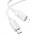 Кабель Type-C - Lightning Hoco X113 (3A, 27W, PD, оплетка нейлон) Белый#2078963