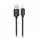 Кабель USB - Type-C Hoco X113 (3А, оплетка нейлон) Черный#2075028