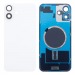 Задняя крышка для iPhone 16 (A3287) в сборе со стеклом камеры Белый (стекло, монолит, MagSafe, логотип) - Премиум#2103073