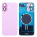 Задняя крышка для iPhone 16 (A3287) в сборе со стеклом камеры Розовый (стекло, монолит, MagSafe, логотип) - Премиум#2103075