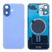 Задняя крышка для iPhone 16 (A3287) в сборе со стеклом камеры Голубой (стекло, монолит, MagSafe, логотип) - Премиум#2103077