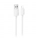 Кабель USB - Apple Lightning Hoco X113 (2.4A, оплетка нейлон) Белый#2074860
