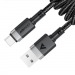 Кабель USB - Type-C Acefast C14-04 (3A, пружинный, оплетка нейлон, 1.2 м) Черный#2136772