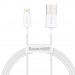 Кабель USB Baseus Superior Series для iPhone Lightning 8 pin 2.4А (1м) (белый) (CALYS-A02)#2073558