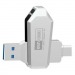 USB-флеш (USB 3.0 + Type-C) 32GB XO U50 Серебро#2112465