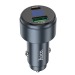 Адаптер Автомобильный Hoco Z57B Glorious 63W PD45W+QC3.0 USB/Type-C/5V/3A (metal gray) (236202)#2083971
