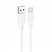 Кабель USB - Type-C BOROFONE BX115 (3A/1m/силиконовый) белый#2102433