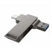 USB карта памяти HOCO UD15 64ГБ USB 3.2 + Type-C (серый)#2081827