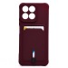 Чехол-накладка - SC304 с картхолдером для "Honor X7c" (bordo) (238284)#2083140